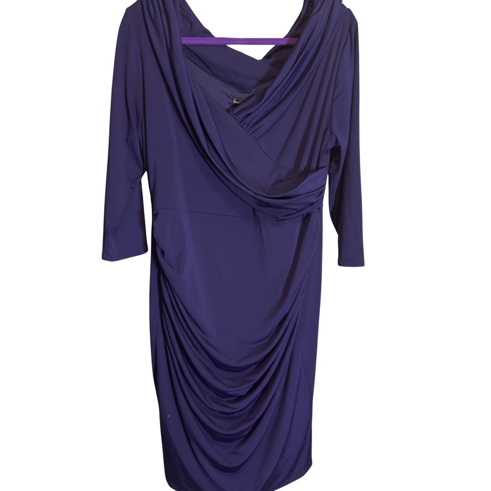 Lane Bryant Deep Purple Long Sleeve Dress (0317)